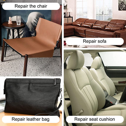 Self-adhesive repair patch artificial leather 50x138 cm Black Black Black Variety.
