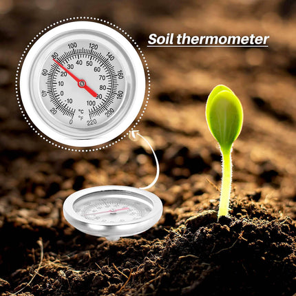 Compost soil thermometer 50 cm length stainless steel.