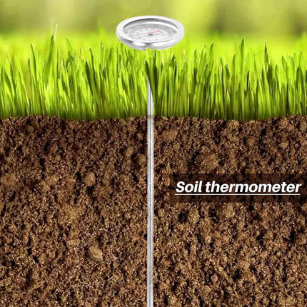 Compost soil thermometer 50 cm length stainless steel.