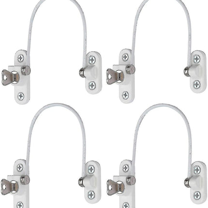 pcs Window Limiter, Window Stopper, Childproof Window Lock, Window Lock, Door Lock - White.