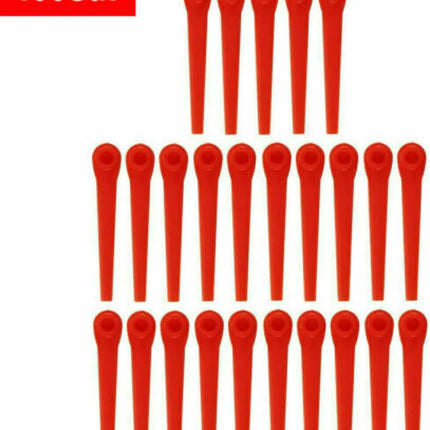 100 pcs Plastic Replacement Blades for GARDENA EasyCut LI-18/23R.