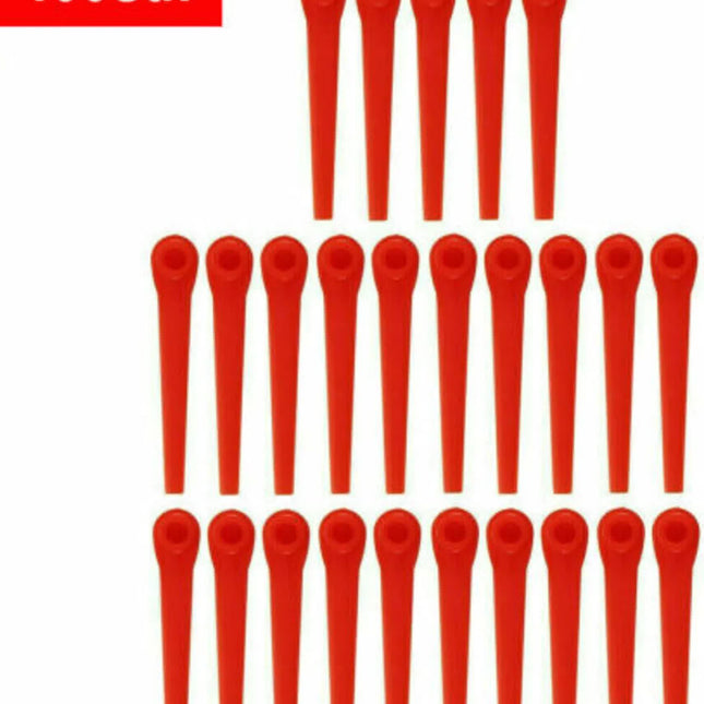 100 pcs Plastic Replacement Blades for GARDENA EasyCut LI-18/23R.