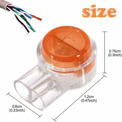 100pcs Scotchlok UY Waterproof Connector, Resin Filled Cable Connectors Wire Terminals for Garden & Outdoor Robotic Lawn Mower.