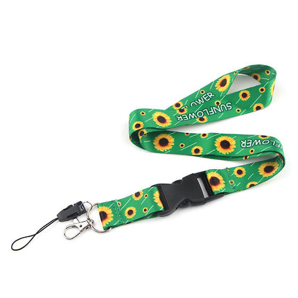 Smooth Sunflower, Stars Lanyard Black.