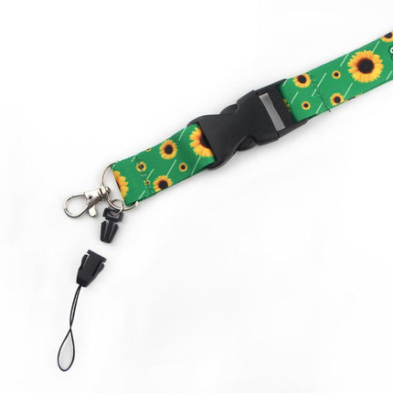 Smooth Sunflower, Stars Lanyard Black.