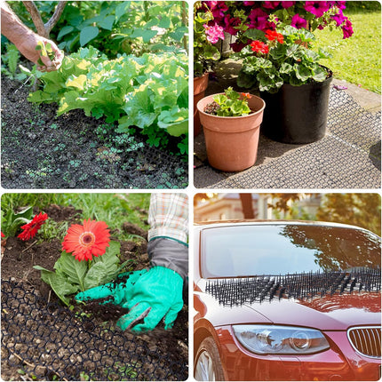 12 pcs 15 cm x 20 cm Spike Mat, Cat Scare with Spikes, Dog Mat, Plastic Net for Animals.