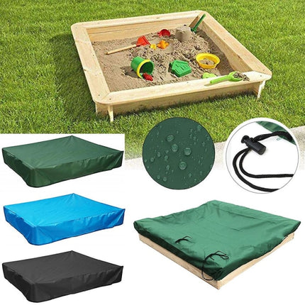 Dustproof cover for sandbox Waterproof sandbox pool cover black 150x150x20cm black 150x150x20cm.