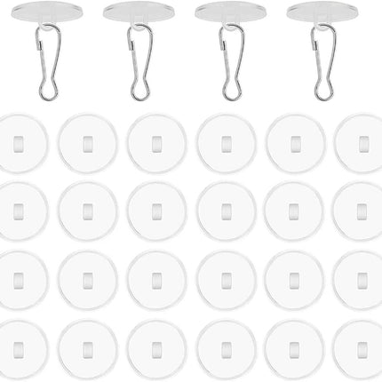 20-pack transparent self-adhesive ceiling hooks, no drilling required, ceiling hooks.
