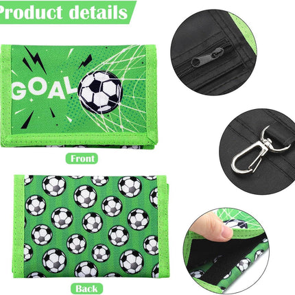 Football Pattern Chest Bag, Coin Purse for Boys, Mini Wallet with.