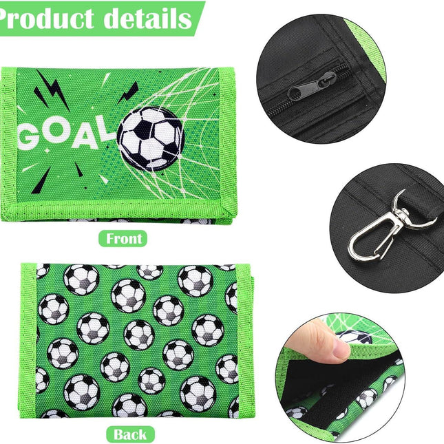 Football Pattern Chest Bag, Coin Purse for Boys, Mini Wallet with.