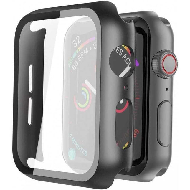 2-PACK Compatible with Apple Watch 40mm Shockproof Case 9H Tempered Glass 2in1 Rose Gold.