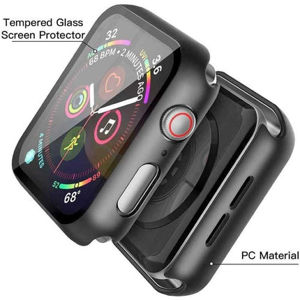 2-PACK Compatible with Apple Watch 40mm Shockproof Case 9H Tempered Glass 2in1 Rose Gold.