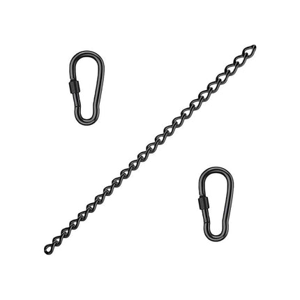 Stainless Steel Extension Chain for Hanging Chair with Two Carabiners - Extension for Hanging Chair and Hammock.