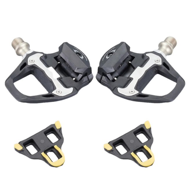 Compatible Shimano Ultegra R8000 SPD-SL Clipless Pedals with SM-SH11 Cleats black.