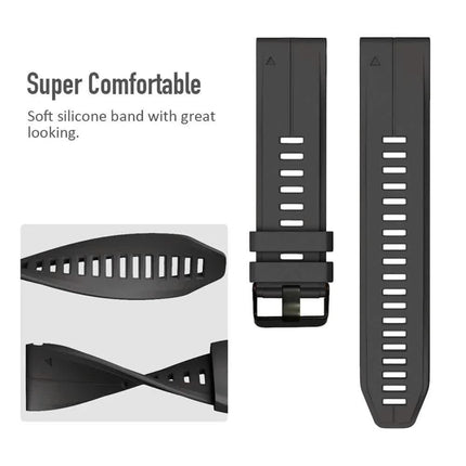22mm 26mm Silicone Strap for Garmin Fenix 7X 7 Pro Solar/6X 6 Sapphire 5 5X Plus 3 3HR/Epix QuickFit WatchBand 1:1 Official Band style1 Army green style1 Army green QuickFit 22mm.