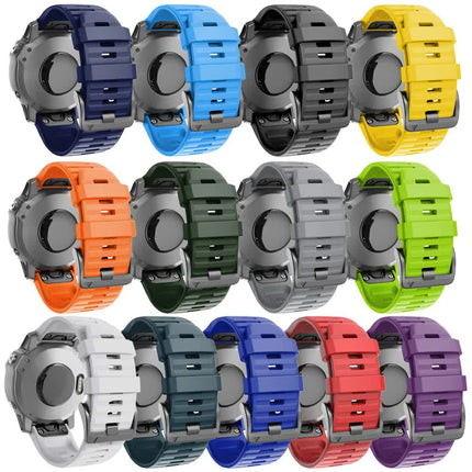 22mm 26mm Silicone Strap for Garmin Fenix 7X 7 Pro Solar/6X 6 Sapphire 5 5X Plus 3 3HR/Epix QuickFit WatchBand 1:1 Official Band style1 Army green style1 Army green QuickFit 22mm.