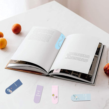 Magnetic Bookmarks, Magnetic Christmas Bookmarks, Colorful Magnetic Bookmarks for Kids, Page Markers, 30 Pieces.