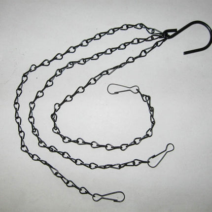 3-Pack Hanging Chain Set, Replacement Chain, Metal, Hanging Basket, Chains, Garden, Flower Pot, Plant Hanger with Clips and Hooks for Bird Feeders.