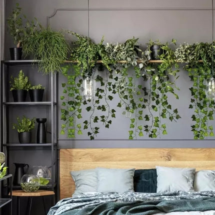 25 meters Ivy garland / Leaf garland - 2 m long Green.