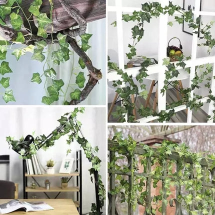 25 meters Ivy garland / Leaf garland - 2 m long Green.