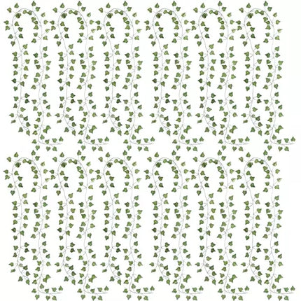 25 meters Ivy garland / Leaf garland - 2 m long Green.