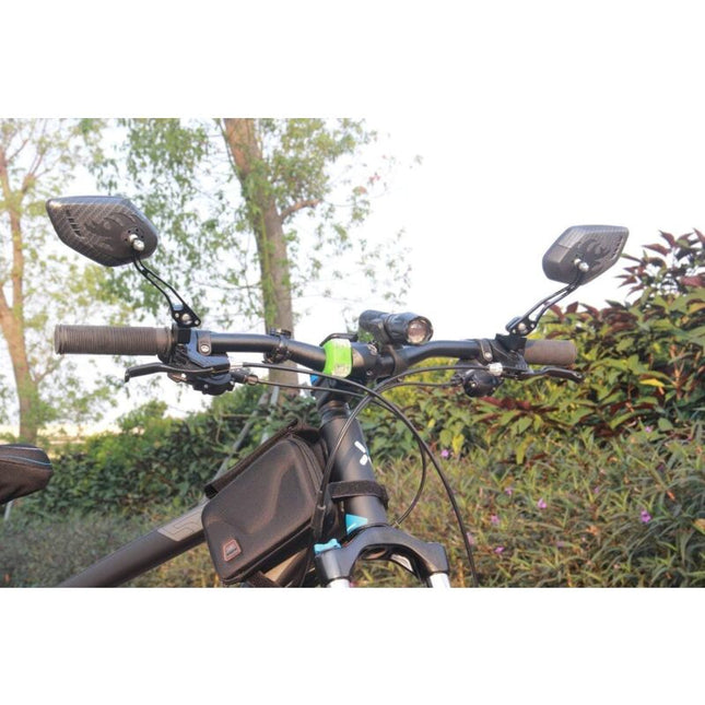 Bicycle Mirrors, [Upgraded Version] Two pcs HD Safety Glass Adjustable Rearview Mirrors for Mountain Bike, Adjustable Glass Rearview Mirror.