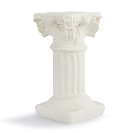 White Roman Pillar Greek Pillar Statue Indoor and Outdoor Modern Style Mini Resin Decoration (1 pc, white).
