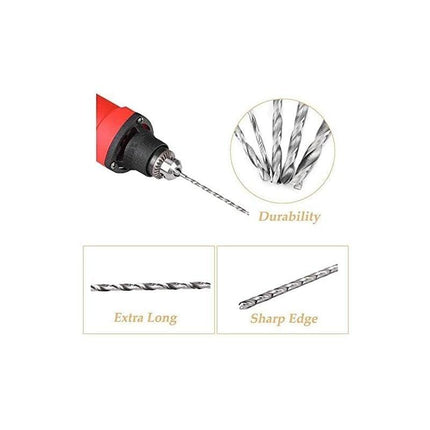 Extra long twist drill, HSS twist drill length 160 mm Drilling tool for wood, metal and steel Twist drill 3 mm.