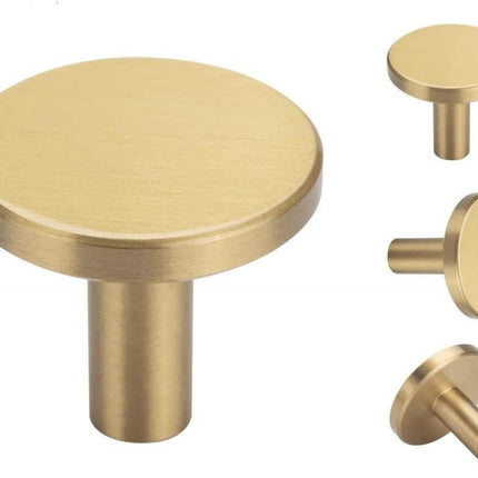 Set of 4 wall hooks in brushed brass, towel hooks in gold.