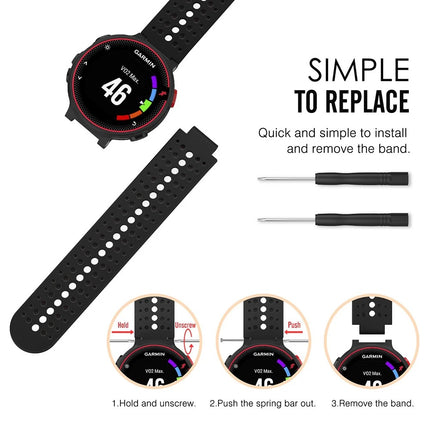 Garmin Forerunner 235/235Lite Watch Band Soft Silicone Replacement Strap for Garmin Forerunner 235/220/230/620/630/735 Smartwatch.