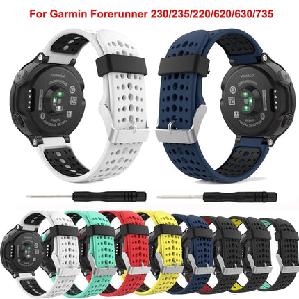 Garmin Forerunner 235/235Lite Watch Band Soft Silicone Replacement Strap for Garmin Forerunner 235/220/230/620/630/735 Smartwatch.