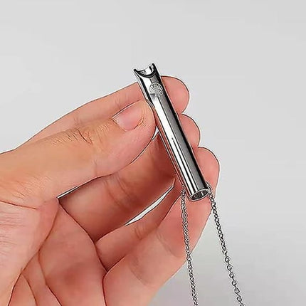 2pcs Breathing Necklace, Anxiety Necklace for Women, Stress Relief Mindful Breathing Necklace Stainless Steel for Meditation Relaxation Silver gold Silver gold.