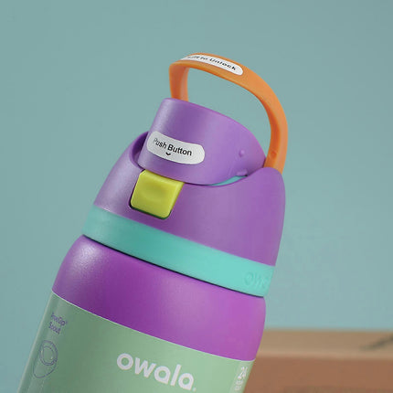 Large 710ml Off-White Thermos Bottle for Adventure lotus color.