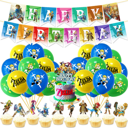 The Legend of Zelda Party Decorations: Complete set for a Hyrule-themed birthday party! Package 1 18Pcs Balloons Set Package 1 18Pcs Balloons Set.