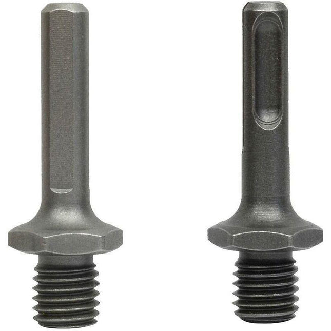 M14 external thread to SDS Plus internal thread and internal triangle adapter for drill grinder, from DEBUNS.