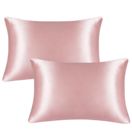 Satin Silk Pillowcase for Hair and Skin, Standard Size Pillowcase, 2-Pack, Super Soft Pillowcase with Envelope Closure.
