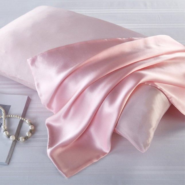 Satin Silk Pillowcase for Hair and Skin, Standard Size Pillowcase, 2-Pack, Super Soft Pillowcase with Envelope Closure.