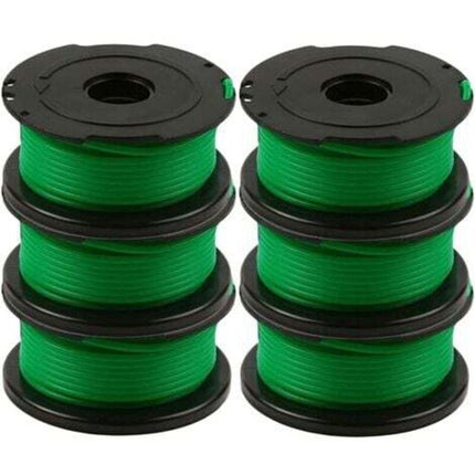 Pack of 6 spools of line for Black and Decker GL7033, GL8033, GL9035 grass trimmer, 6 m,.