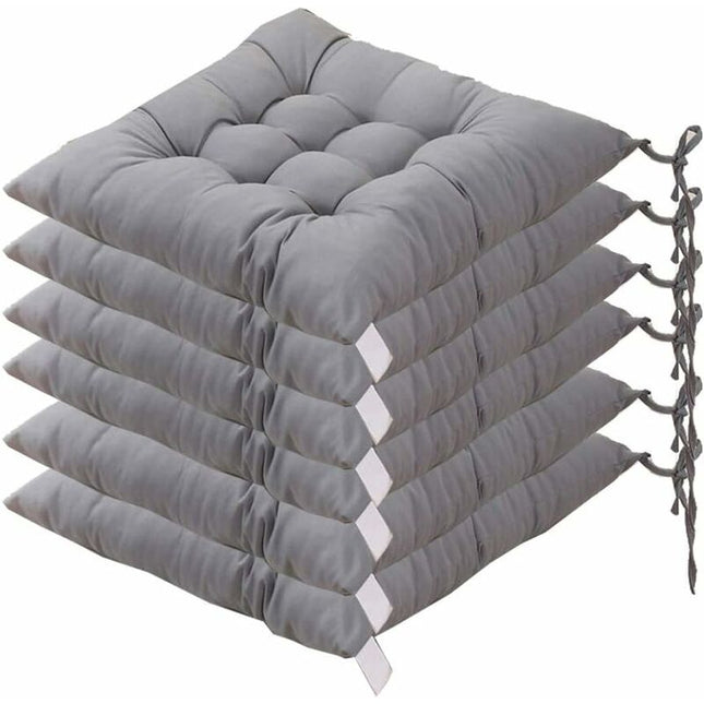 Square Chair Cushions 40x40 Quilted Carpet Home Decor Colorful Comfortable Indoor Outdoor Gray.