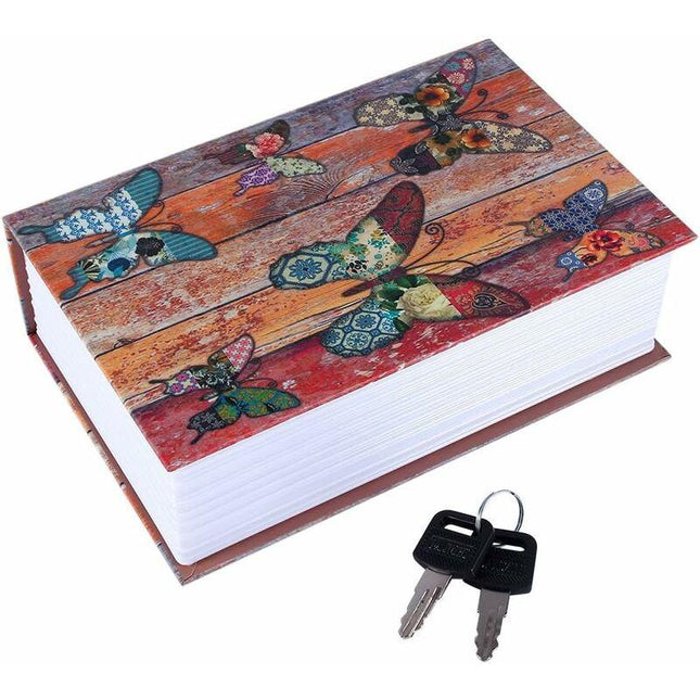 Creative Dictionary Book Safe, Book Shaped Hidden Secret Storage Safe, Secret Hiding Place for Money, Jewelry, Passport (Butterfly).