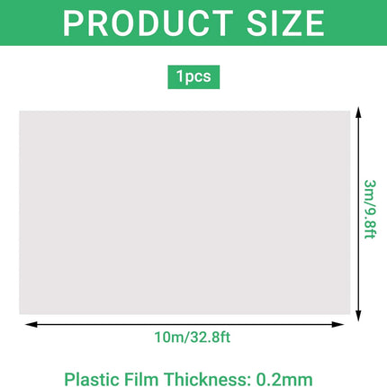 (Special Offer) 2x6m Polyethylene Greenhouse Film, Transparent, Extra Thick Garden Film for Foil Tunnels 10 m.