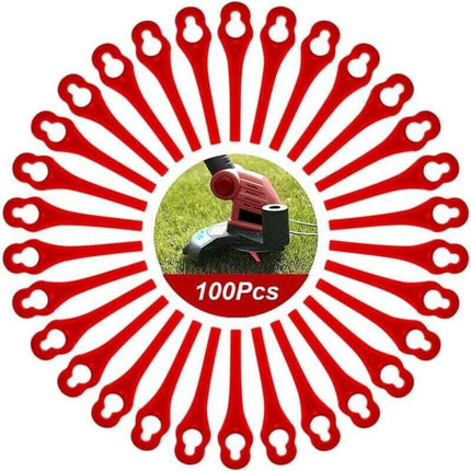 Pack of 100 Replacement Plastic Blades for Florabest LIDL FRTA 20 A1, FAT 18B3, FRT18A..DEBUNS Grass Trimmer.