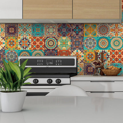 Waterproof Tile Stickers for Kitchen, Furniture, Table 15x15cm - 24 pcs.