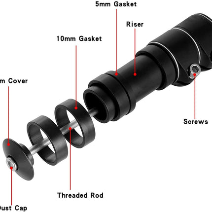 INF bicycle handlebar extension black.