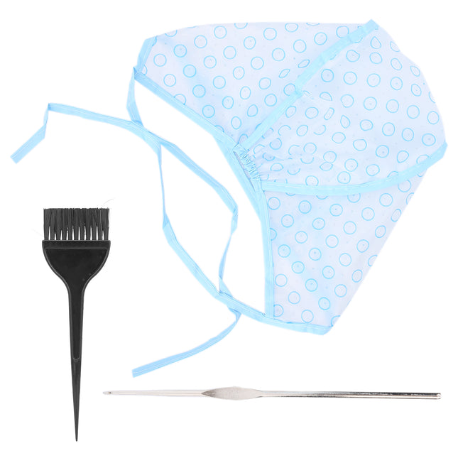 Hair Cap for Curls, Reusable Curl Cap with Hair Dyeing Brushes and Needle.