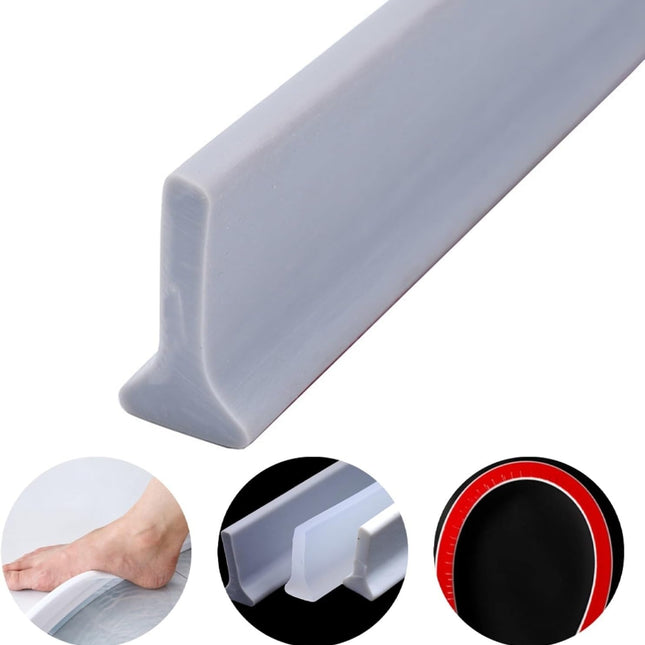 Shower Threshold / Water Barrier – Self-Adhesive Shower Strip – 2m Black.