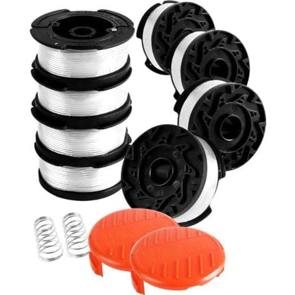 Best Selling Product!!! Trimmer Spool for Black & Decker Trimmers, 8 Trimmer Spools with 2 Spool Caps and 2 Springs.pa.