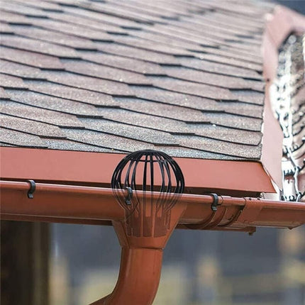 4-pack plastic downspout protectors - Keeps downspouts free from blockages caused by leaves, moss, mud, sludge, balls and other debris—max.