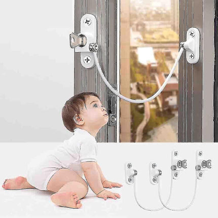pcs Window Limiter, Window Stopper, Childproof Window Lock, Window Lock, Door Lock - Black.