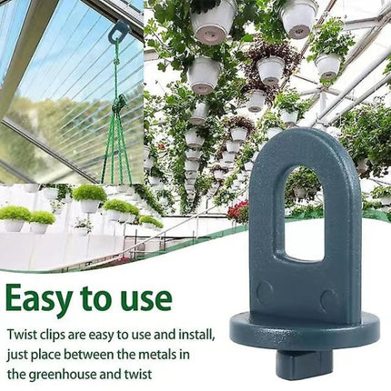Greenhouse Clamps Set of 50 with Extra Strong Grip and Eyelets - The Best Trellis and Plant Holder for Your Greenhouse - Greenhouse Accessories.